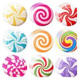 Nezyo 45 Pcs Candyland Cutouts Decoration Christmas Candy Bulletin Board Decorations Colorful Candy Paper Cut Peppermint Candyland Cutouts for Home Classroom Holiday Birthday Party Chalkboard Decor
