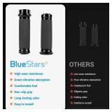 BlueStars 1\"/25mm Motorcycle Hand Grips Black  Compatible with Harley Davidson Sportster Dyna Softail Touring 883 1200 Nonslip Durable Rubber