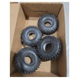 HOBBYSOUL 1.0 Crawler Tires 64mm Tall Super Soft Sticky All Terrain Tyre for RC 1/18 TRX4M 1/24 AX24 SCX24 FCX24 Upgrades