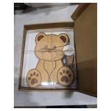 Ziliny 1 Set Baby Shower Prizes Bear Shaped Cheese Board with Cheese Knives and Forks Baby Shower Party Favors Gift Box for Wedding Bridal Birthday Gender Reveal Favor (Bamboo Color)