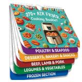 270+ Foods Air Fryer Cooking Guide Magnetic, Air Fryer Cheat Sheet Magnets Cooking Guide Booklet, Air Fryer Accessories for Air Fryer Cooking Guide Flip Chart, Air Fryer Temp and Time Chart