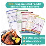 270+ Foods Air Fryer Cooking Guide Magnetic, Air Fryer Cheat Sheet Magnets Cooking Guide Booklet, Air Fryer Accessories for Air Fryer Cooking Guide Flip Chart, Air Fryer Temp and Time Chart