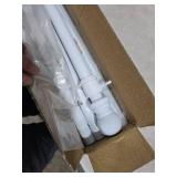 White Flag Poles for Outside House - 5ft Tangle Free Flag Pole for House,Heavy Duty Metal Flagpole Hardware for 3x5 American Flags,Outdoor Flagpoles Mount for Porch,Car,Truck,Boat (without Bracket)