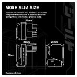 EZDIY-FAB PCIe 5.1 Adapter - 600W 12+4pin,16pin 12VHPWR GPU Power Connector,12V-2x6 GPU Adapter,90 Degree Right Angle - Compatible with RTX 3090Ti, 4070Ti, 4080, 4090 GPU - STD Type, White, 1 Pack