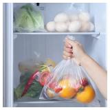 12\" x 16\" Clear Plastic Produce Bag on a Roll, Food Storage Bags for Vegetables, Bread, Fruits and Meat, Easy To Tear, Continuous Roll- 350 Bags/Roll - [2 Rolls]