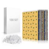 Thickened Fabric Organizer Boards for Books, Comics & Magazines - 100 PCS of 7.5 * 10.5 Inch Comic Book & Magazine Backing Boards with U Shape Plastic Alligator Clips (400PCS)