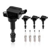 UF816 Set of 4 Ignition Coil Packs & Spark Plugs Compatible with 2016-2021 Hyundai Elantra Kona Sonata Hybrid Veloster Kia Forte Optima Hybrid Soul 2.0L Replace# 27300-2E601 49137 GN10877