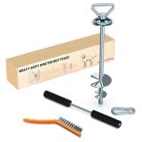 TOMBABY Heavy Duty Quality Dog Stake-Dog Tie Out Stake, Dog Stake Allows Dogs Up to 200 lbs, Dog Stakes for Outside Beach,Camping, Yard, 360° Swivel Dog Anchor | Use for Any Dog Tie Out Cable