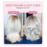 FARERY Mini Thermal Brush 3 Temperature Adjustable, 3/4 Inch Travel Curling Iron for Short Hair, Heated Round Brush for Touch ups and Small Curls, Travel Size Curling Wand, Dual Voltage, Pink