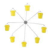 CYTGOUPER Ferris Wheel Standing Bird Feeder,Dynamic Design Endless Fun Outdoor Hanging Hummingbird Feeder with 8 Buckets,Halloween Ferris Wheel Bird Feeder for Outdoors