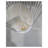 Ezebesta 1PCS Makeup Brush Holder Organizer with Clear Lid 360 Rotating Sliding Opening Dustproof Brushes Container for Vanity