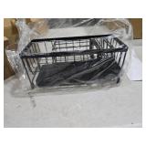 Cisily Black Sponge Holder for Kitchen Sink, Sink Caddy Organizer with High Brush Holder, Kitchen Countertop Organizers and Storage Essentials, Rustproof 304 Stainless Steel, Soap Dispenser Organize