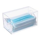 Koemehr Face Mask Dispenser Acrylic Masks Storage Box Hygiene Station with Cover for Disposable Masks, Tabletop Holder, High Clarity Mask Case for Home Office Car