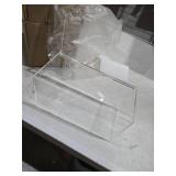 Koemehr Face Mask Dispenser Acrylic Masks Storage Box Hygiene Station with Cover for Disposable Masks, Tabletop Holder, High Clarity Mask Case for Home Office Car