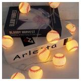 Baseball Decor for Boys Room,Baseball String Lights USB Powered 20 LED 14FT,Gift Decorative for Sports Theme Party Birthdar Christmas