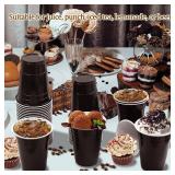 GGOLDMER 100 Pack 16 oz Black Plastic Cups for Party, Heavy Duty Black Disposable Cups Graduation Cups Bulk for Halloween Wedding Birthday Festive Celebrations Wine Beer Beverage