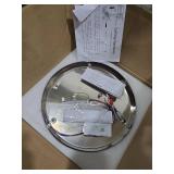 HOPGGIE 12 Inch Crystal Chandeliers LED Ceiling Light Flush Mount Ceiling Light Fixtures Modern Chandelier Light for Kitchen Closet Hallway Bedroom Foyer Laundry Room (Dimmable)