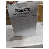 Touch Bedside Table Lamp for Bedroom, Vintage Small Touch Lamp for with Decorative Glass, Warm LED Bulb, 3 Way Dimmable Warm Light for Nightstand Living Room Desk,Ideal Gifts for Most Holiday Blue