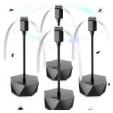 PIMAG Fly Fans for Tables, Fly Repellent Fan Outdoor Indoor Keep Flies Away, Fly Repellent Fans for Tables with Holographic Blades for Picnic, Party, Restaurant, Kitchen, and BBQ, 4 Pack Black