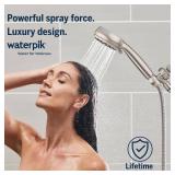 Waterpik High Pressure Hand Held Shower Head With Hose, PowerPulse Massage 7-Mode, Brushed Nickel XPB-769ME