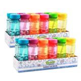 Big Bubble Bottle 24 Pack - 4oz Blow Bubbles Solution Novelty Summer Toy - Activity Party Favor Assorted Colors Set