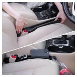 Givifive Car Seat Gap Filler Set of 2, Soft Foam Multifunctional Seat Side Gap Filler with Organizer & Hook Function, 3in1 Gap Stopper Universal Fit Car SUV Truck Fill The Gap Between Seat & Console