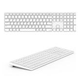 Wireless Bluetooth Keyboard with Numeric Keypad for Apple Mac OS, Rechargeable, Works with iMac, Mac mini/Pro, MacBook Air/Pro, iPad