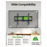 USX MOUNT Tilting TV Wall Mount for Most 37\"-90\" Flat Curved Screen Television, TV Bracket with Max VESA 600x400mm up to 132lbs, Low Profile Tilt Mount for 16\", 24\" Stud