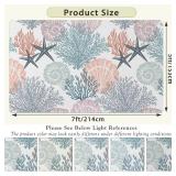 Corals Coastal Rug for Living Room 5x7 Area Rug Washable Non-Slip Rugs for Bedroom Cute Soft Kids Nursery Rug, Nautical Beach Themed Capet for Entryway Office Dining Room