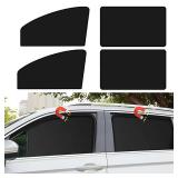 Car Side Window Sun Shades, 4 PCS Window Sunshades Privacy Curtains, 100% Block Light for Breastfeeding, Taking a nap, Changing Clothes, Camping (Front&Back 4pcs)