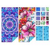 2 Pack Microfiber Thin Beach Towel Lightweight 71x32 Oversized Extra Large Sand Free Towels Quick Dry for Travel Pool Yoga Gym Sports Beach Accessories Vacation Essential Gift