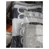 Renaiss Navy Stripes Shower Curtain White and Navy Blue Vertical Stripes Bathtub Curtain 72L x 72W Inch Nautical Style Bathroom Decor Polyester Fabric