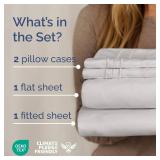 Queen Size 4 Piece Sheet Set - Comfy Breathable & Cooling Bed Sheets Set - Hotel Luxury Bedding for Women, Men, Kids, Teens, Boys & Girls - Deep Pockets, Soft, Wrinkle Free - Oeko-Tex - French Grey