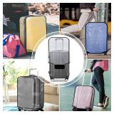 3 Pack Luggage Covers for Suitcase Clear PVC 0.4MM Thickened Waterproof Anti-Scratch Protector Sleeve Fits 20 24 28 Inch Baggage TSA Approved Travel Accessories
