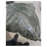 BESTOUCH Sheet Set 100% Washed Cotton Linen Feel Super Soft Comfortable Chic Lightweight 4 Pcs Home Bedding Set Solid Olive Green Queen