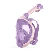 Greatever Snorkeling Gear for Kids, Ideal Gifts of Kids Snorkel Mask, Macaron Candy Dual Color Full Face Snorkel Mask with Camera Mount, Safe Breathing for Enchanting Travel