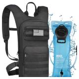 NOOLA Hydration Backpack with 3L TPU Water Bladder, Tactical Molle Water Backpack for Men Women, Hydration Pack for Hiking, Biking, Running and Climbing, Black