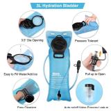 NOOLA Hydration Backpack with 3L TPU Water Bladder, Tactical Molle Water Backpack for Men Women, Hydration Pack for Hiking, Biking, Running and Climbing, Black