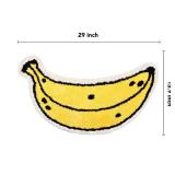 FROZZUR Banana Bath Mat, Bath Mats for Bathroom Cute Yellow Fruit Shaped Bathtub Rug Christmas Bathroom Tub Plush Shower Rugs Washable Non Slip