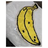 FROZZUR Banana Bath Mat, Bath Mats for Bathroom Cute Yellow Fruit Shaped Bathtub Rug Christmas Bathroom Tub Plush Shower Rugs Washable Non Slip