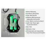 Motoparty Shifter Gate for Kawasaki KRX 1000/KRX 1000 4, Black Anodized Shift Gate with Green Led Backlighting Illuminated, Upgrade Heavy Duty Aluminum