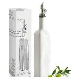getstar 18 oz Olive Oil Dispenser Bottle for Kitchen, Ceramic Oil Bottle with Automatic Stainless Steel Pourer
