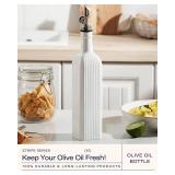 getstar 18 oz Olive Oil Dispenser Bottle for Kitchen, Ceramic Oil Bottle with Automatic Stainless Steel Pourer