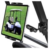 woleyi Golf Cart Tablet Holder Mount, 360° Adjustable, Metal Wider Clamp Arm for ZGO/Club Car/Yamaha/Other Golf Carts, for 4.7-13\" Device Like iPad Pro, Air, Mini, iPhone, Galaxy Tabs, Z Fold, Fire 