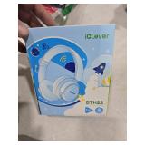 iClever BTH22 Kids Bluetooth Headphones, 60H Play Time, USB C Fast Charging, Bluetooth 5.4, AUX Cord,Safe Volume 74/85 dBA,Toddler Headphones for iPad/Tablet/Travel/School, Blue