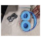 iClever BTH22 Kids Bluetooth Headphones, 60H Play Time, USB C Fast Charging, Bluetooth 5.4, AUX Cord,Safe Volume 74/85 dBA,Toddler Headphones for iPad/Tablet/Travel/School, Blue