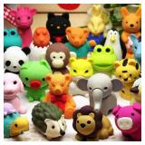 URSKYTOUS 35Pcs Animal Erasers Desk Pets for Kids Animal Pencil Erasers Bulk Puzzle Eraser Toys Gifts for Classroom Prizes,Game Reward,Treasure Box,Easter Egg Fillers,Goodie Bag Stuffers,Party Favors