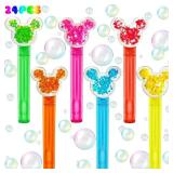 Mouse Party Favors 24Pcs Glitter Mouse Ear Bubble Wands for Kids Cute Bubble Wand for Birthday Party Supplies Classroom Prizes Pinata Goodie Bag Stuffers Gifts