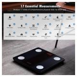 NUTRI FIT Bathroom Scale Smart Digital Bluetooth Scales for Body Weight, Body Fat, BMI Body Composition Analyzer Weighing Scale with High Precision Measurements Sync APP Heavy Duty 330lbs