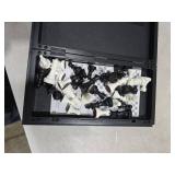 Chess Armory Magnetic 9.5 Inches Travel Chess Set - Folding Board with Storage Box & 2 Extra Queen.